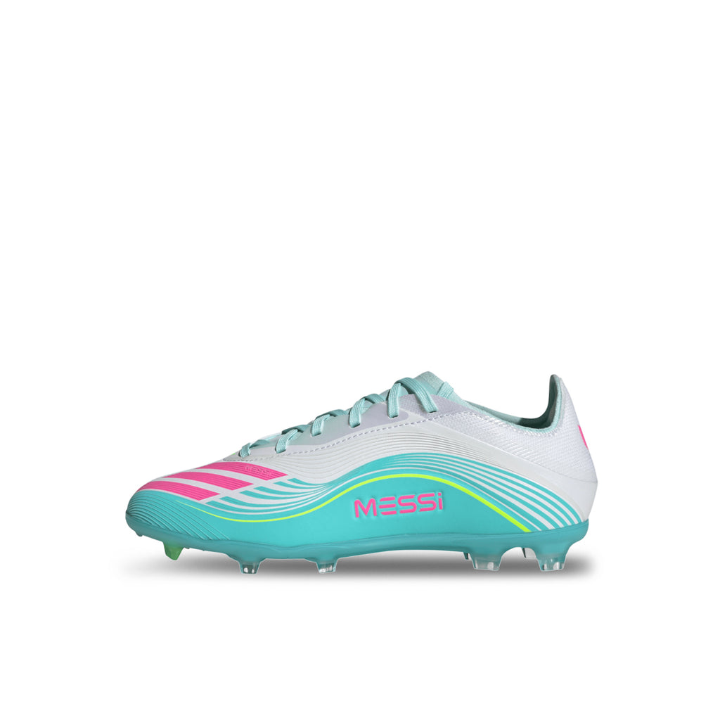 ADIDAS F50 MESSI ELITE FG J - FTWR WHITE/LUCID PINK/FLASH AQUA