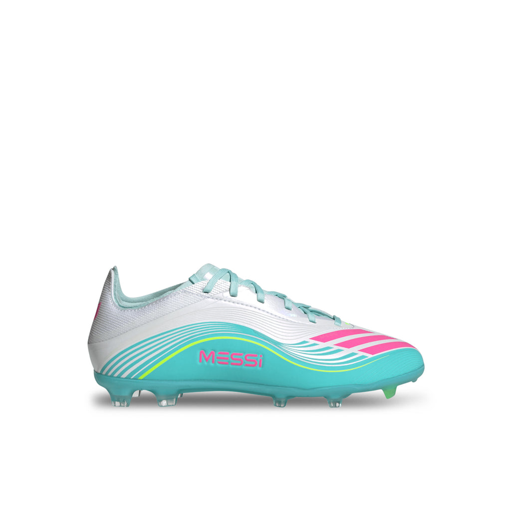 ADIDAS F50 MESSI ELITE FG J - FTWR WHITE/LUCID PINK/FLASH AQUA