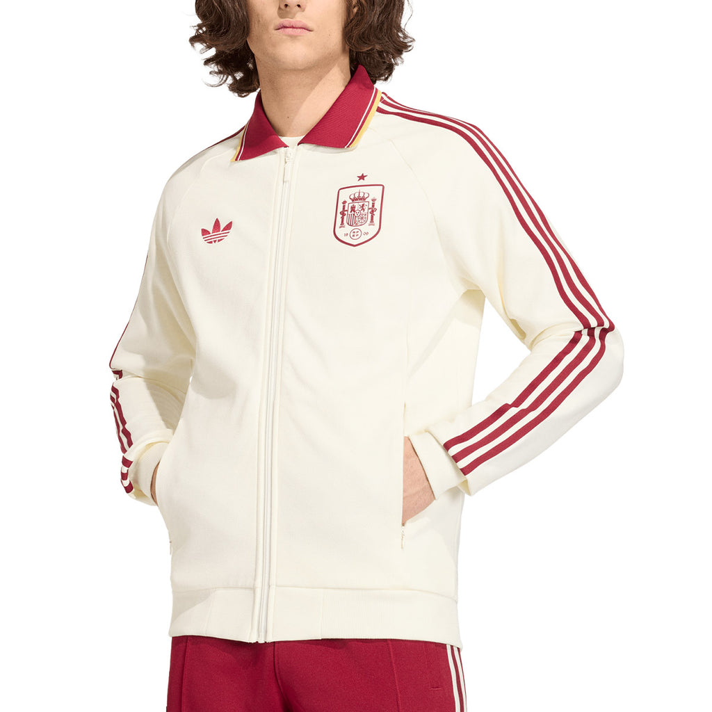ADIDAS SPAIN 2026 AWAY ANTHEM JACKET - OFF WHITE