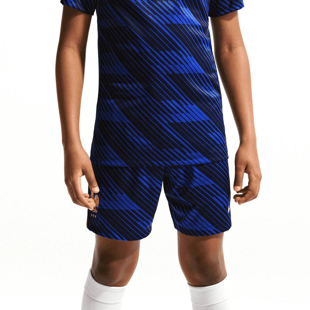NIKE FRANCE 2026 HOME KIDS SHORTS - GAME ROYAL/METALLIC COPPER