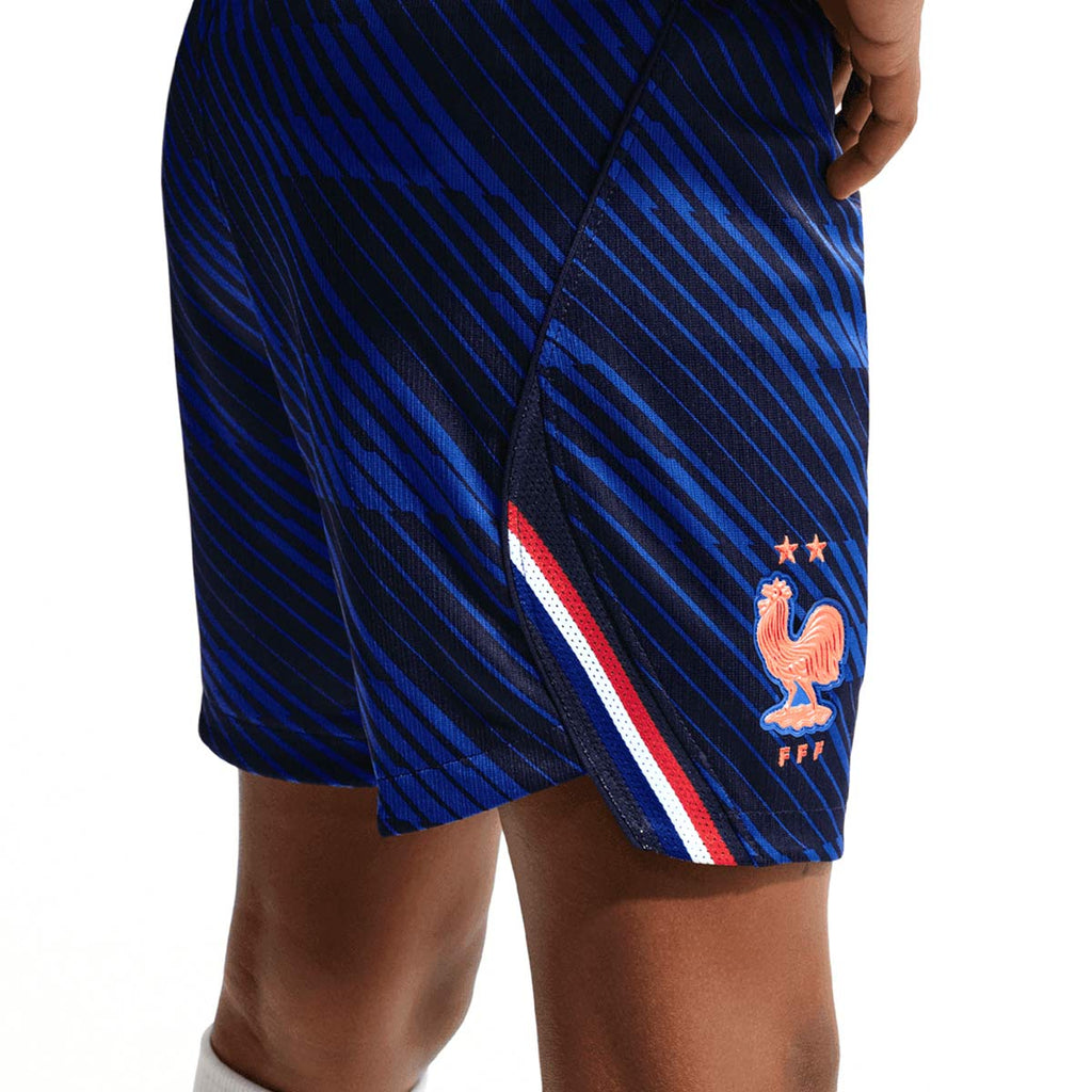 NIKE FRANCE 2026 HOME KIDS SHORTS - GAME ROYAL/METALLIC COPPER