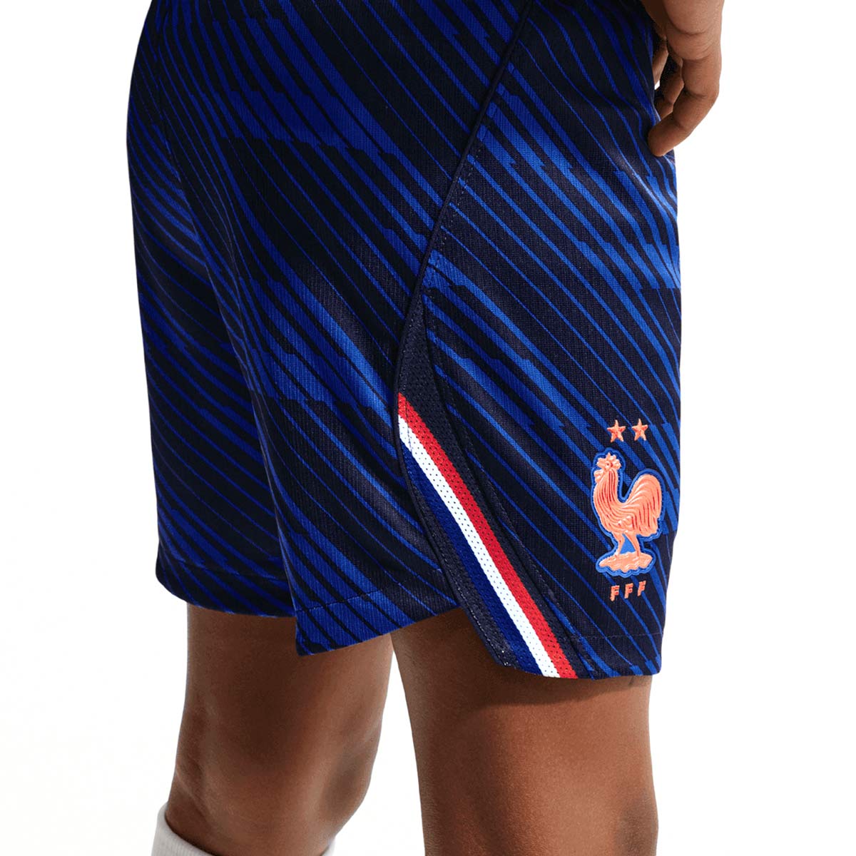 NIKE FRANCE 2026 HOME KIDS SHORTS - GAME ROYAL/METALLIC COPPER