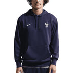 NIKE FRANCE 2026 CLUB HOODIE PO FT - BLACKENED BLUE/WHITE