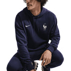 NIKE FRANCE 2026 CLUB HOODIE PO FT - BLACKENED BLUE/WHITE