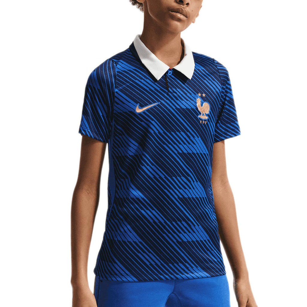 NIKE FRANCE 2026 HOME KIDS JERSEY - GAME ROYAL/METALLIC COPPER