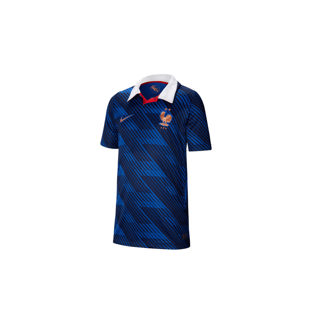 NIKE FRANCE 2026 HOME KIDS JERSEY - GAME ROYAL/METALLIC COPPER