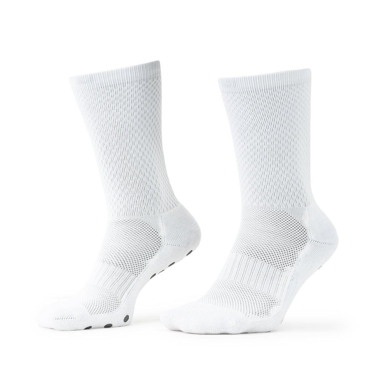 GOALE NON SLIP HALF SOCKS - WHITE/BLACK