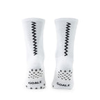 GOALE NON SLIP HALF SOCKS - WHITE/BLACK