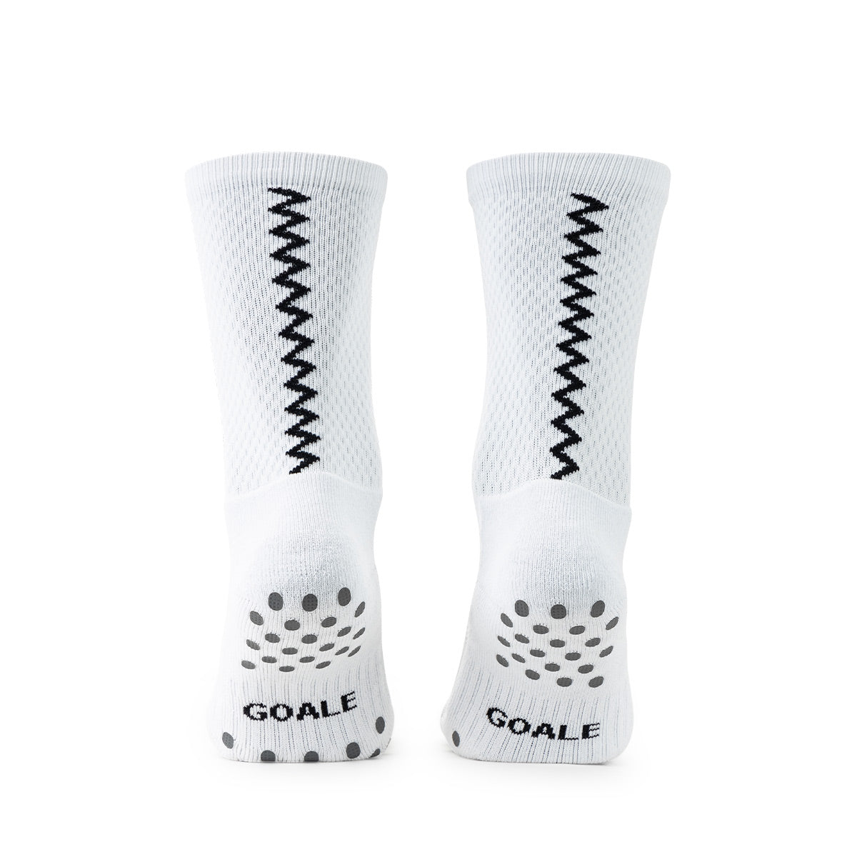 GOALE NON SLIP HALF SOCKS - WHITE/BLACK