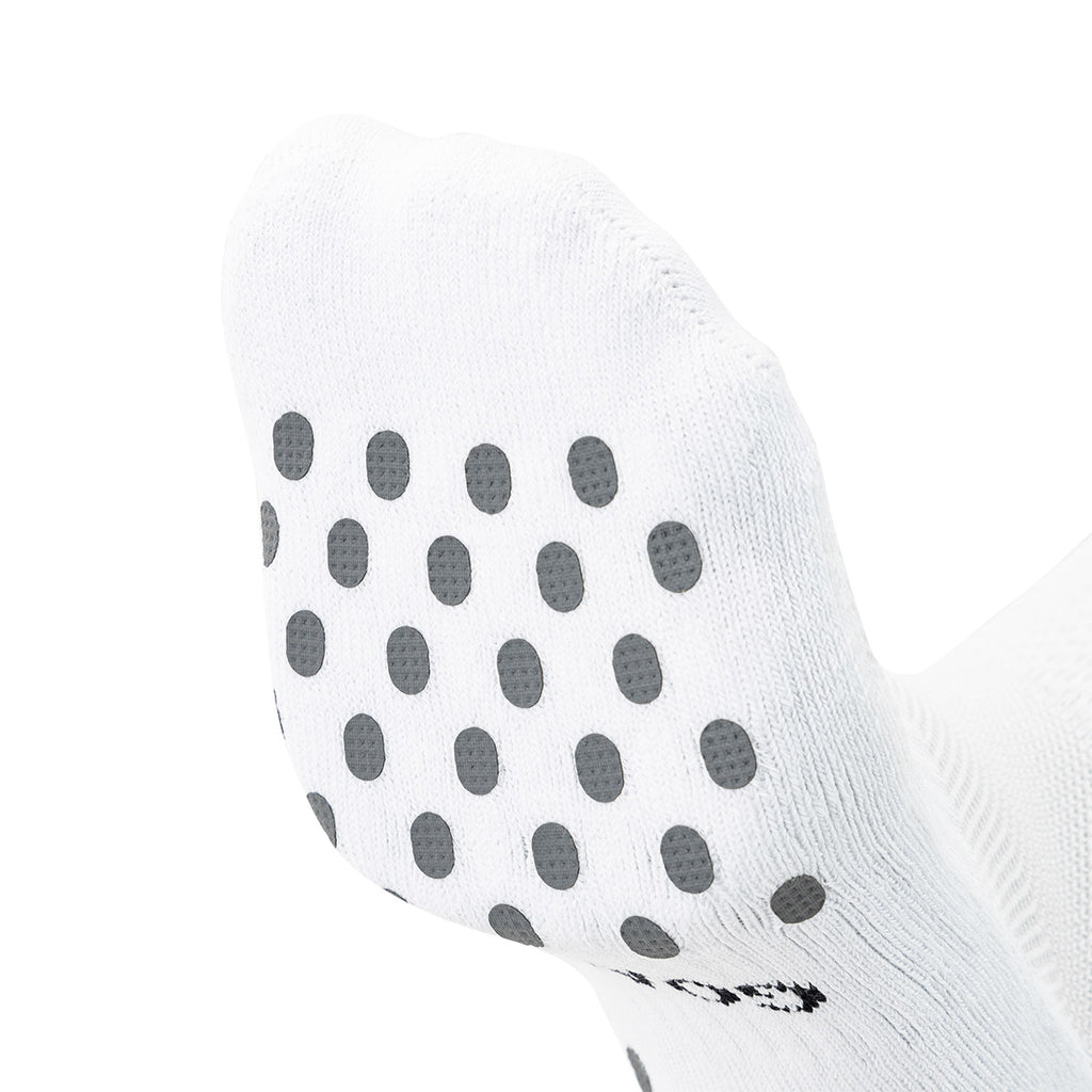 GOALE NON SLIP HALF SOCKS - WHITE/BLACK