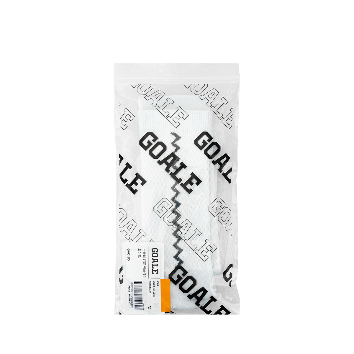 GOALE NON SLIP HALF SOCKS - WHITE/BLACK