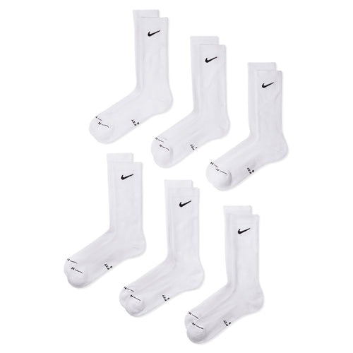 Nike Everyday Crew Socks 6 Pairs White Black