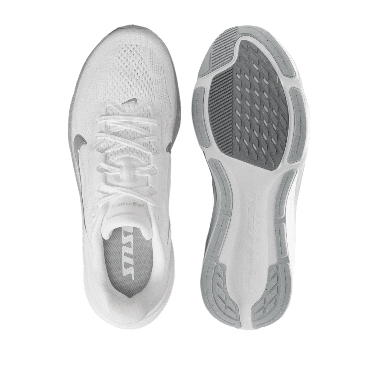 Nike W Air Zoom Pegasus 42 White Metallicsilver Wolfgrey