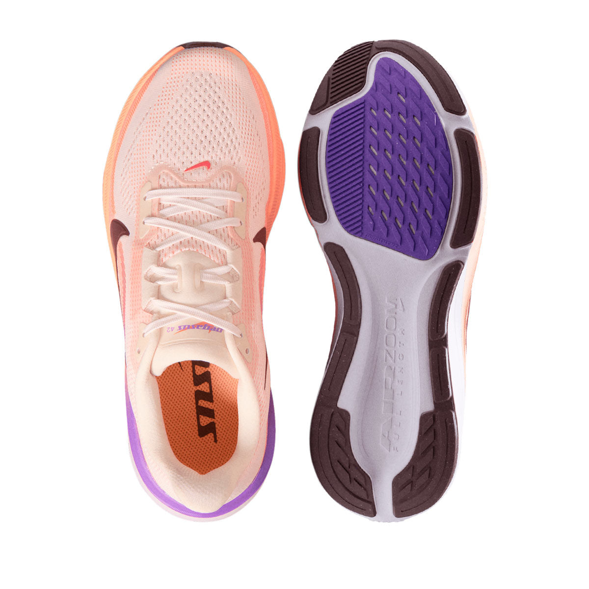 Nike W Air Zoom Pegasus 42 Chalk Tattoo Orangepulse Brightviolet