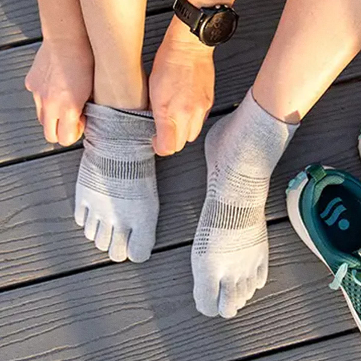 Injinji Run Lw Minicrew Xtralife 2023 Gray