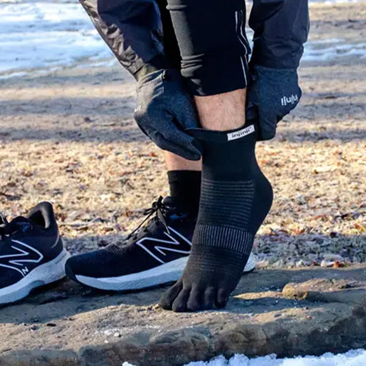 Injinji Run Ow Minicrew Xtralife Black