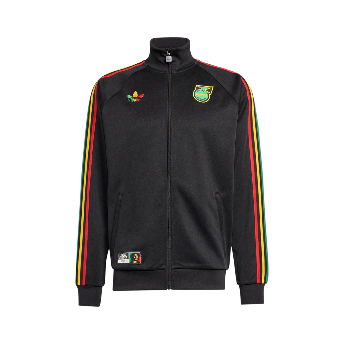 ADIDAS JAMAICA X BOB MARLEY OG TRACK TOP - BLACK