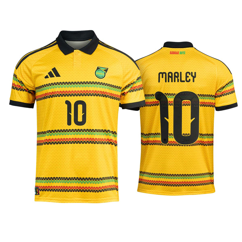 ADIDAS JAMAICA 2026 HOME REPLICA JERSEY MARLEY#10 - BOLD GOLD