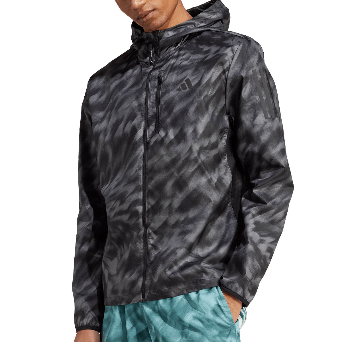 Adidas M Own The Run Allover Print Jacket