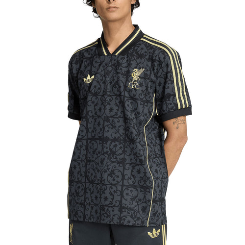 ADIDAS LIVERPOOL LIFESTYLER JERSEY - CARBON/HALO GOLD