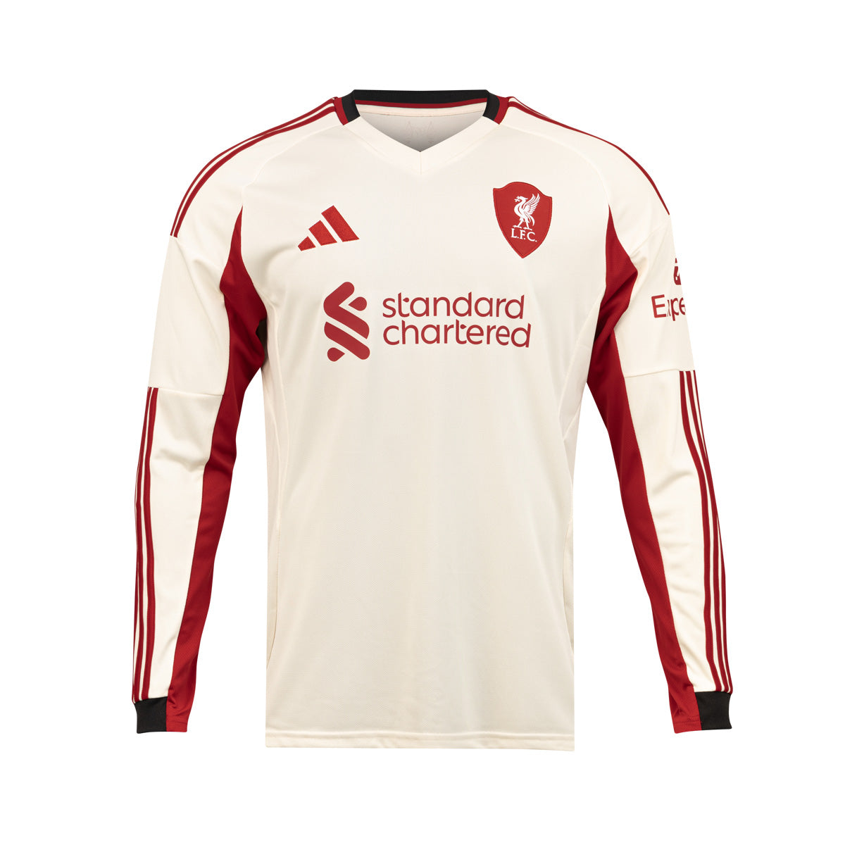 ADIDAS LIVERPOOL 2025/2026 AWAY REPLICA LONG SLEEVE JERSEY - WONDER WHITE