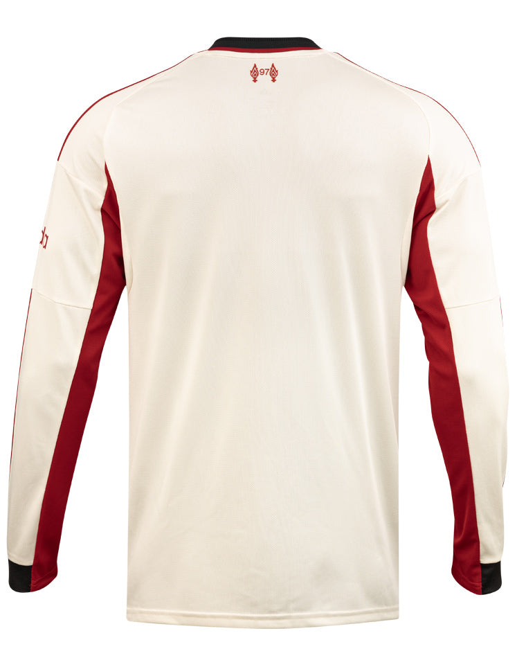 ADIDAS LIVERPOOL 2025/2026 AWAY REPLICA LONG SLEEVE JERSEY - WONDER WHITE