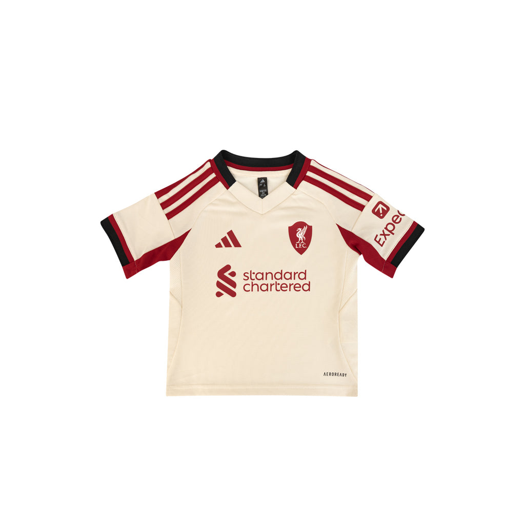 ADIDAS LIVERPOOL 2025/2026 AWAY MINI JERSEY - WONDER WHITE/BLACK