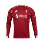ADIDAS LIVERPOOL 2025/2026 HOME REPLICA LONG SLEEVE JERSEY - STRAWBERRY RED