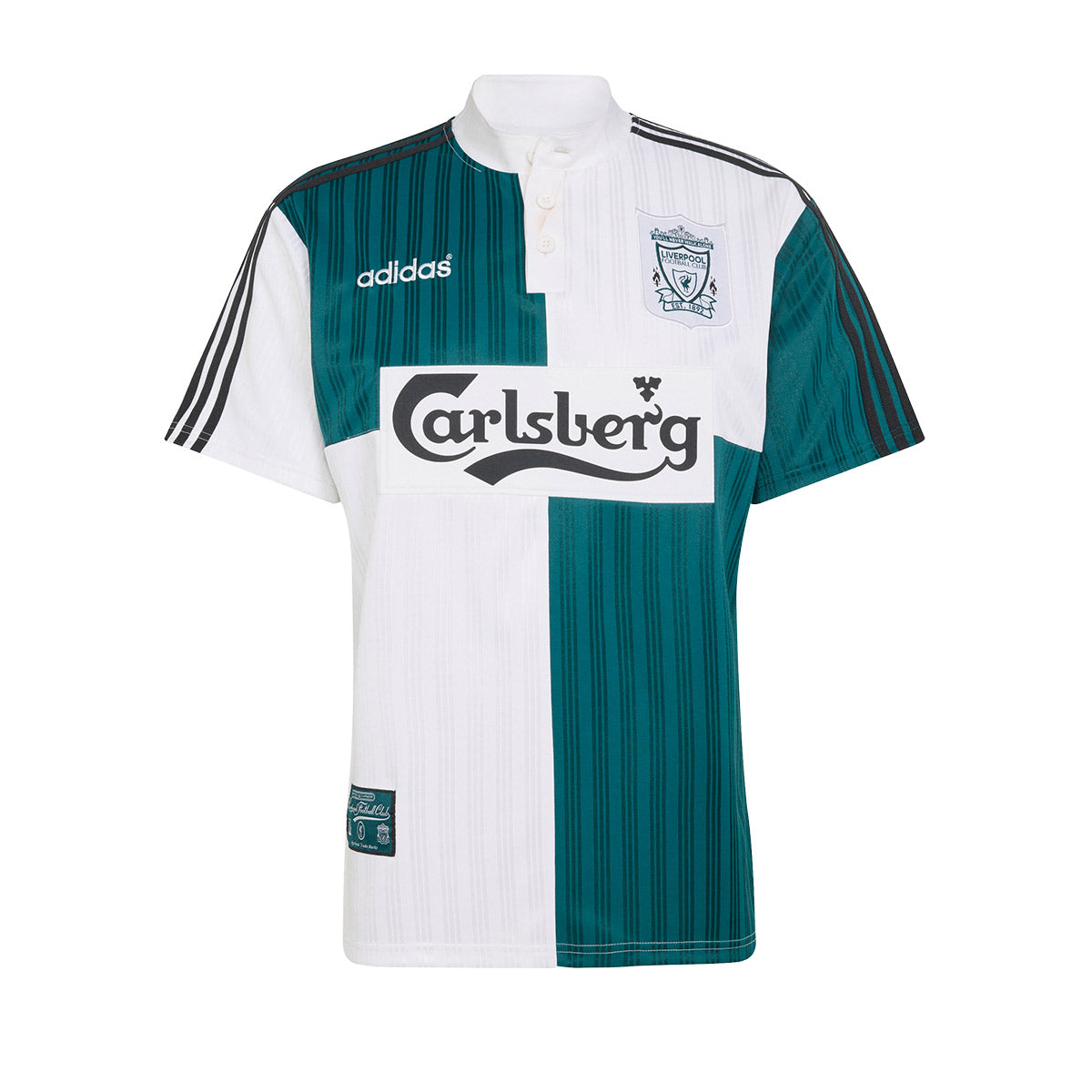 ADIDAS LIVERPOOL 1995 AWAY JERSEY - WHITE/RICH GREEN