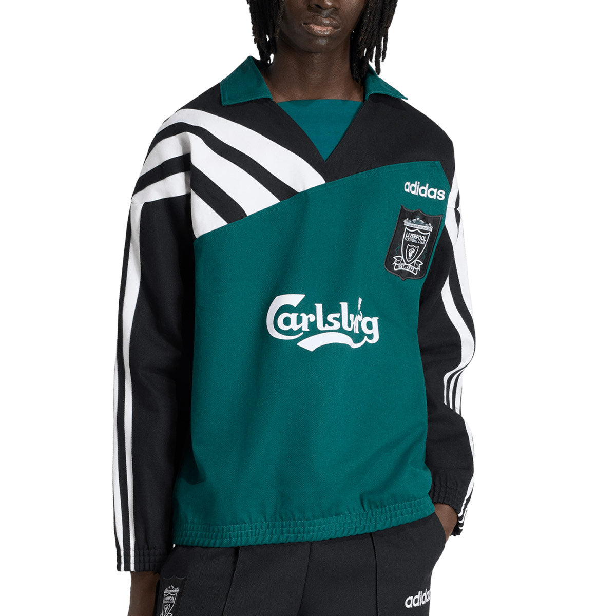 ADIDAS LIVERPOOL 1995 DRILL TOP - RICH GREEN/BLACK