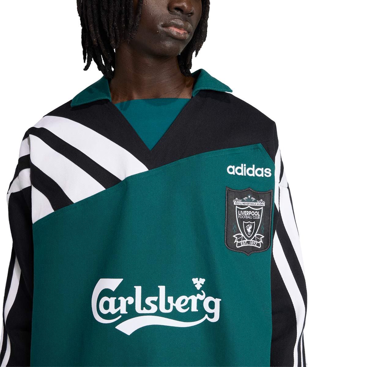 ADIDAS LIVERPOOL 1995 DRILL TOP - RICH GREEN/BLACK