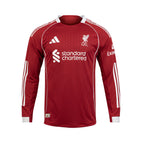 ADIDAS LIVERPOOL 2025/2026 HOME PLAYER LONG SLEEVE JERSEY - STRAWBERRY RED
