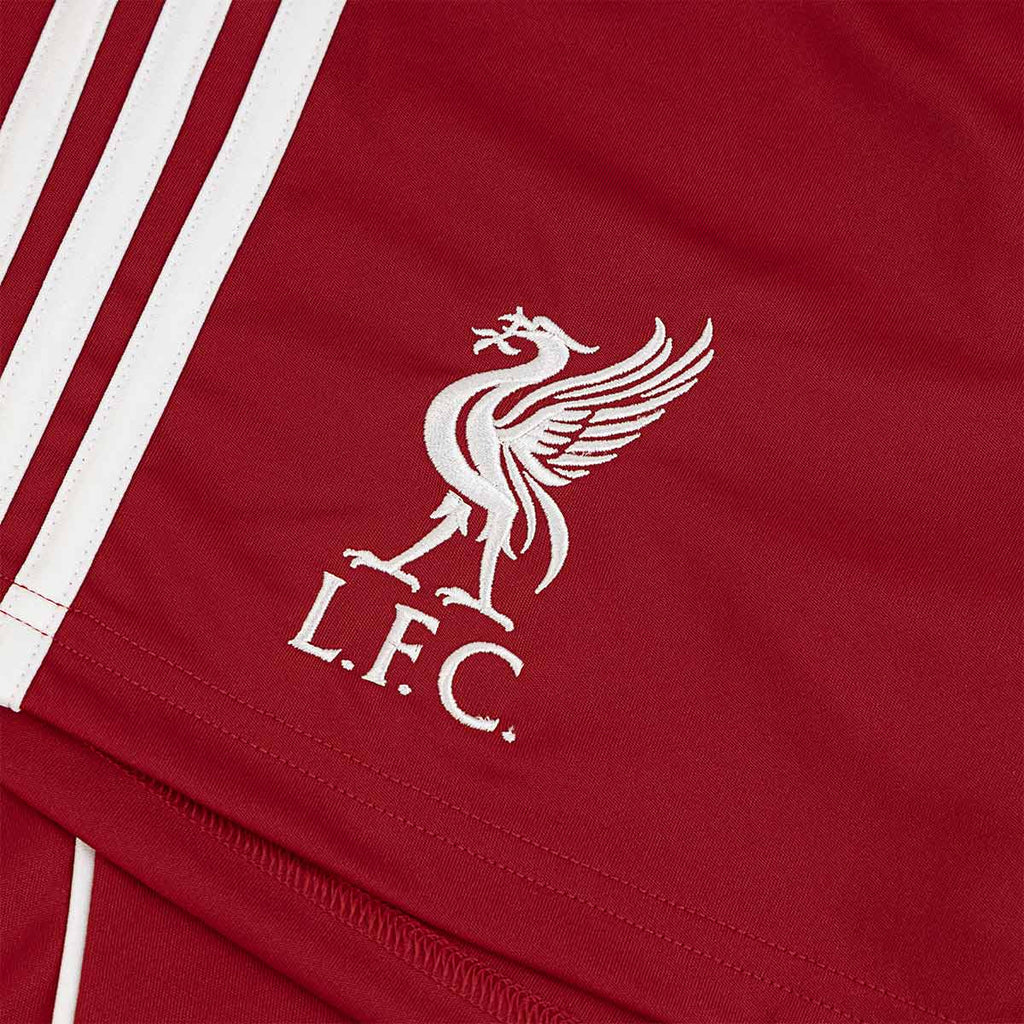 ADIDAS LIVERPOOL 2025/2026 HOME KIDS SHORTS - STRAWBERRY RED