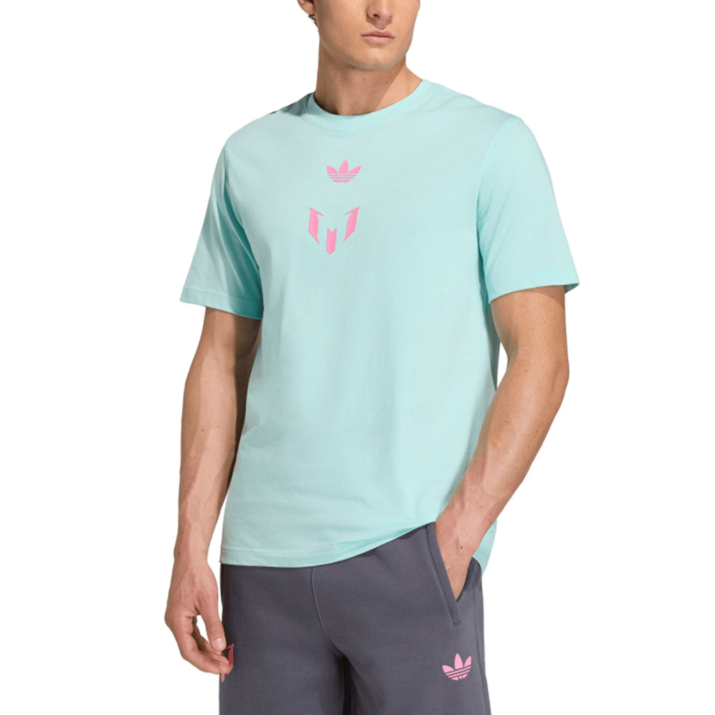 ADIDAS MESSI GRAPHIC TEE - SEMI FLASH AQUA