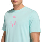 ADIDAS MESSI GRAPHIC TEE - SEMI FLASH AQUA