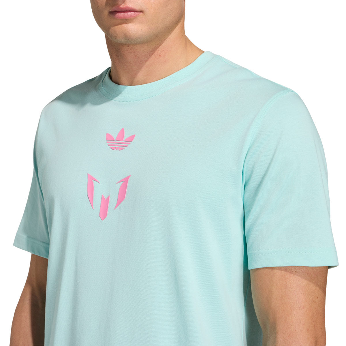 ADIDAS MESSI GRAPHIC TEE - SEMI FLASH AQUA