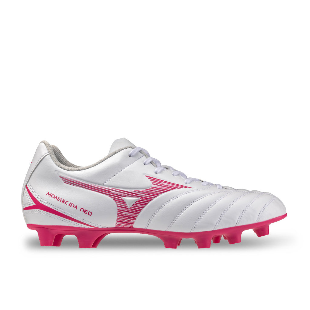 MIZUNO MONARCIDA NEO III SELECT FG - WHITE/PINK TERRA