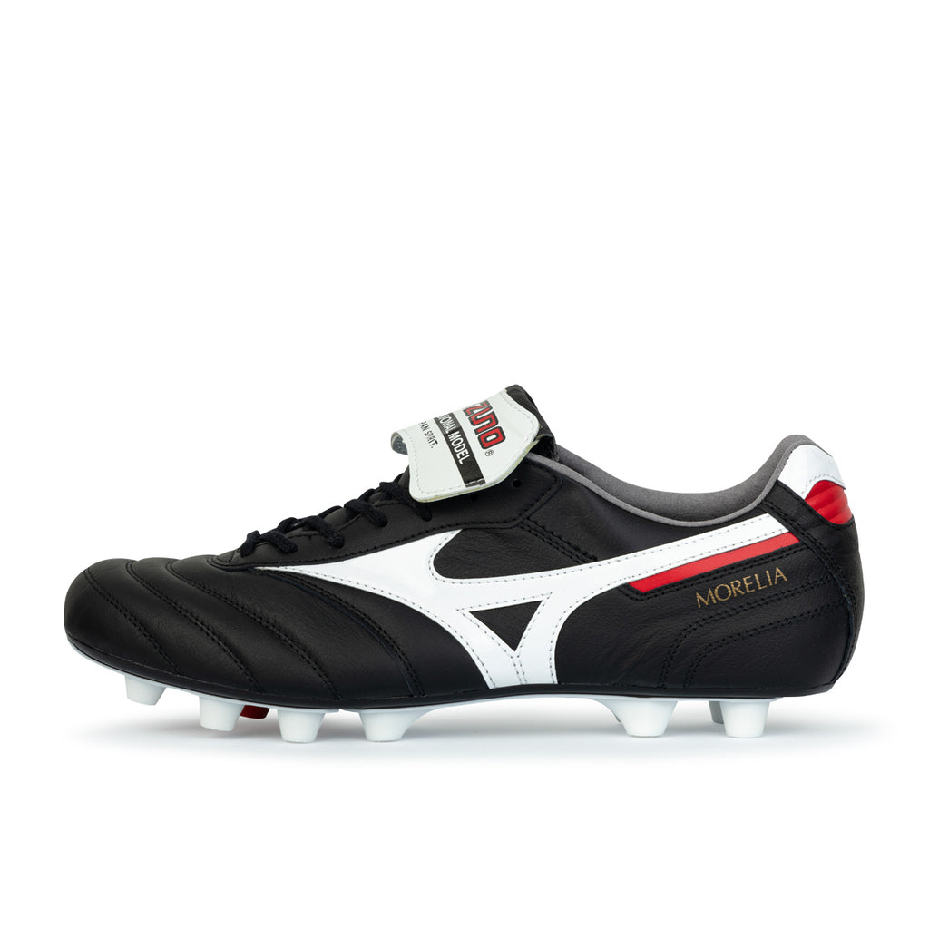 MIZUNO MORELIA II JAPAN FG - BLACK/WHITE/CHINESE RED