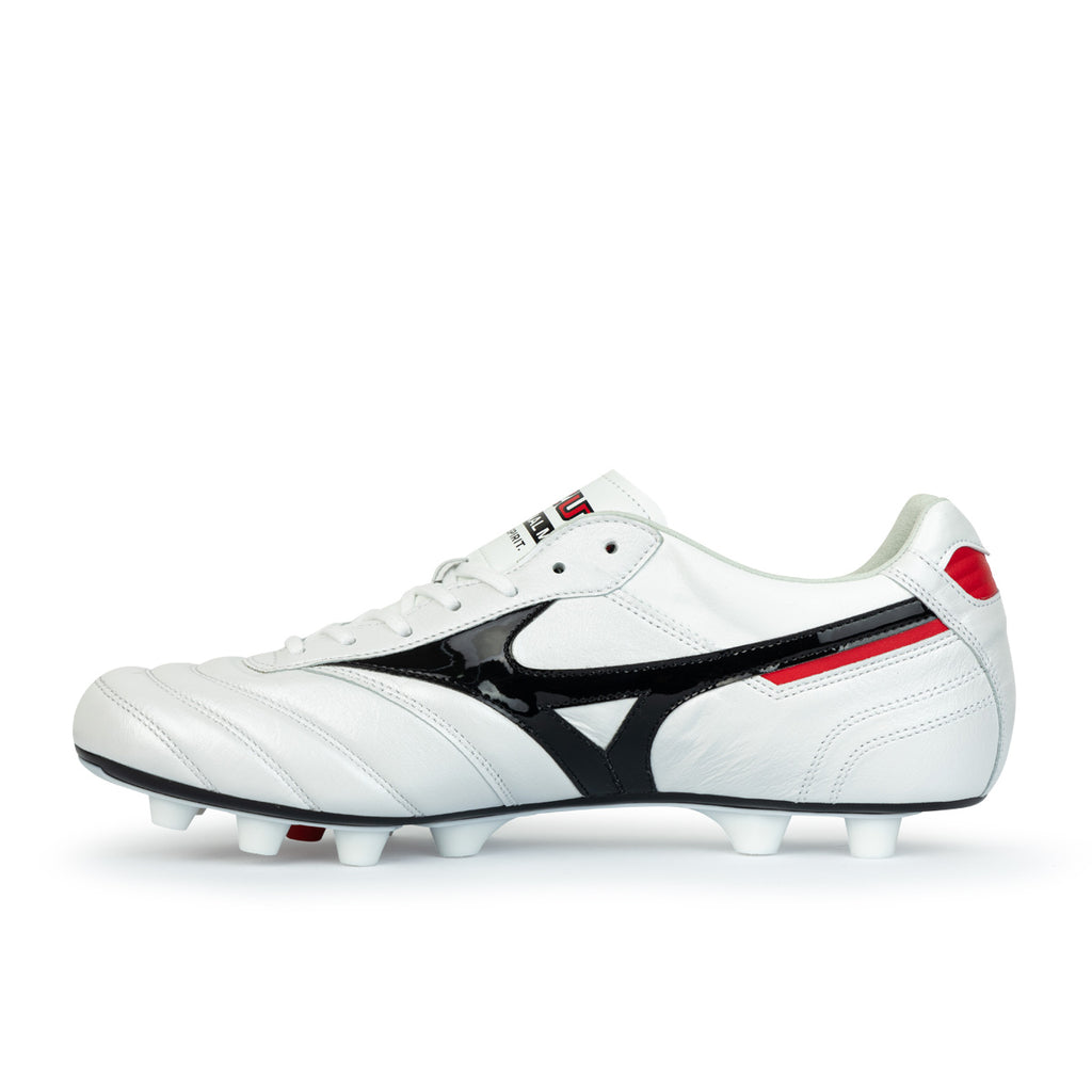 MIZUNO MORELIA II JAPAN FG - WHITE/BLACK/CHINESE RED