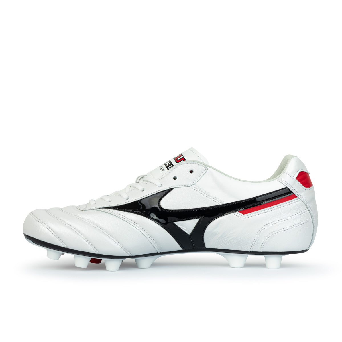 MIZUNO MORELIA II JAPAN FG - WHITE/BLACK/CHINESE RED