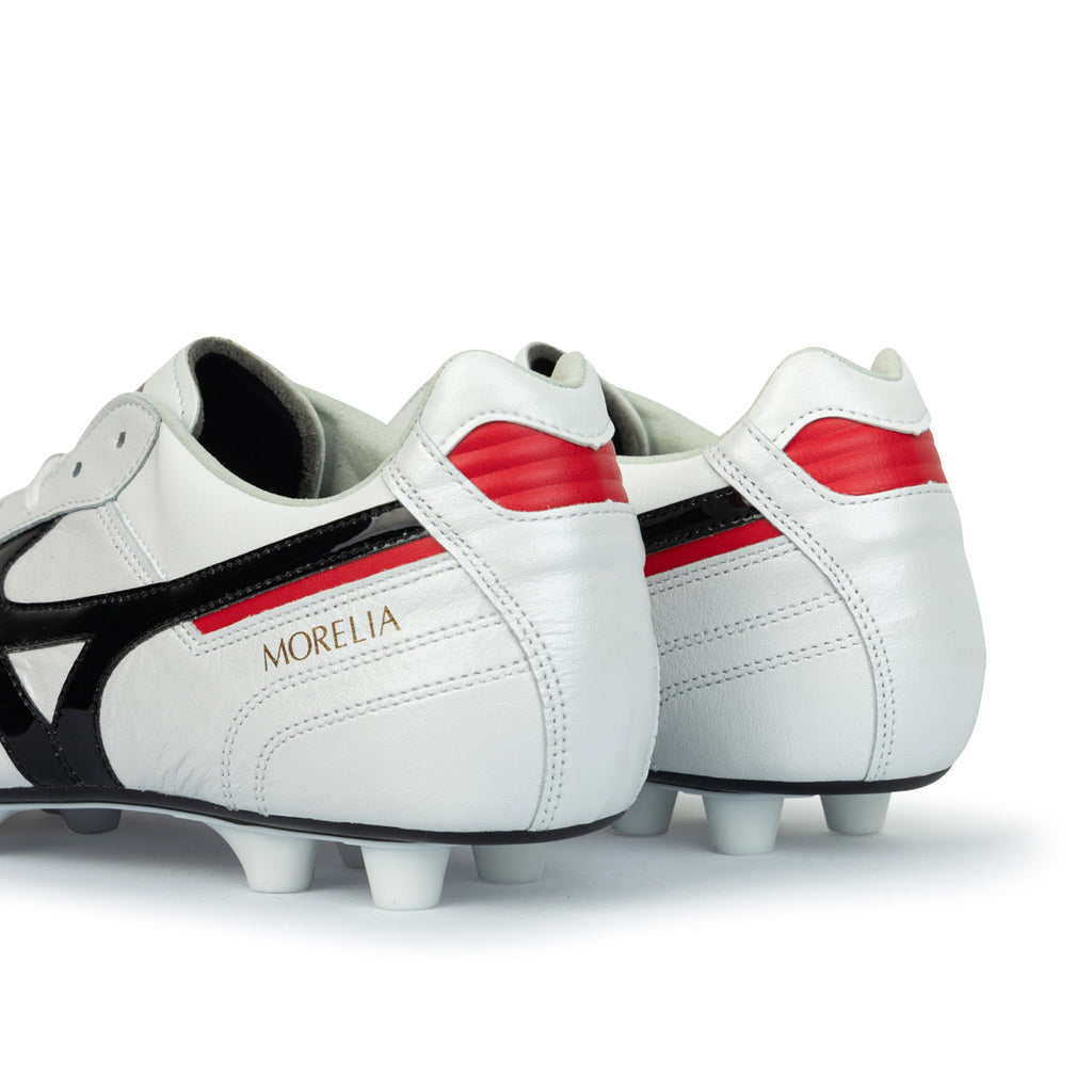 MIZUNO MORELIA II JAPAN FG - WHITE/BLACK/CHINESE RED