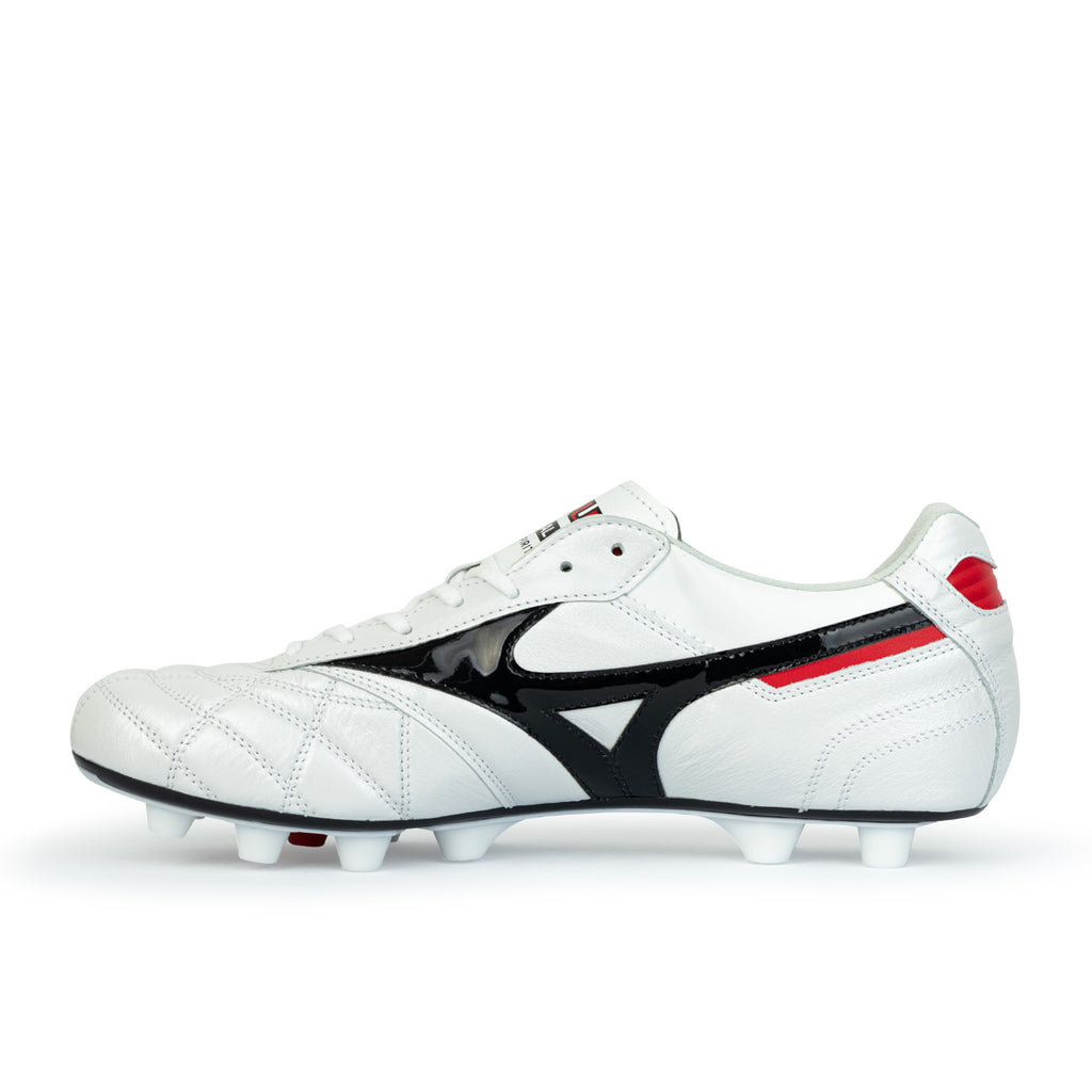 MIZUNO MORELIA II M8 JAPAN FG - WHITE/BLACK/CHINESE RED