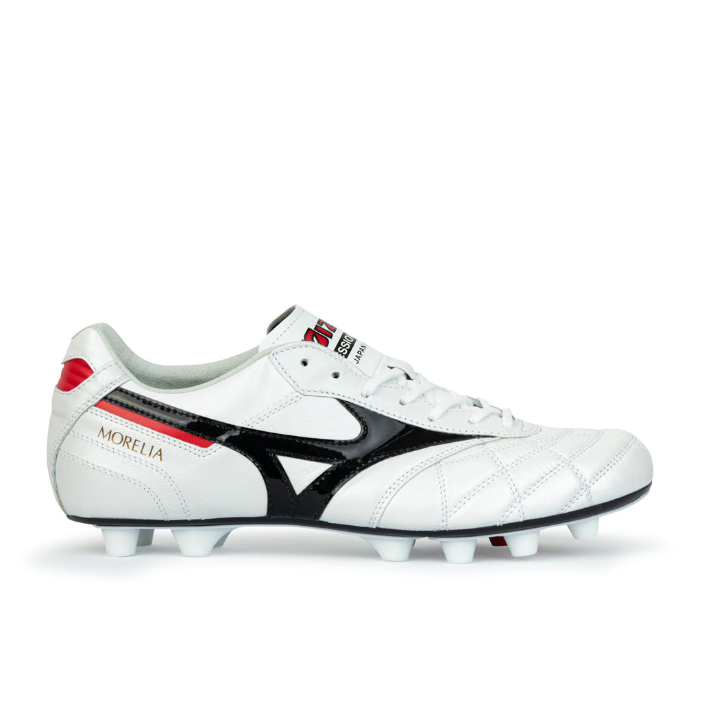 MIZUNO MORELIA II M8 JAPAN FG - WHITE/BLACK/CHINESE RED