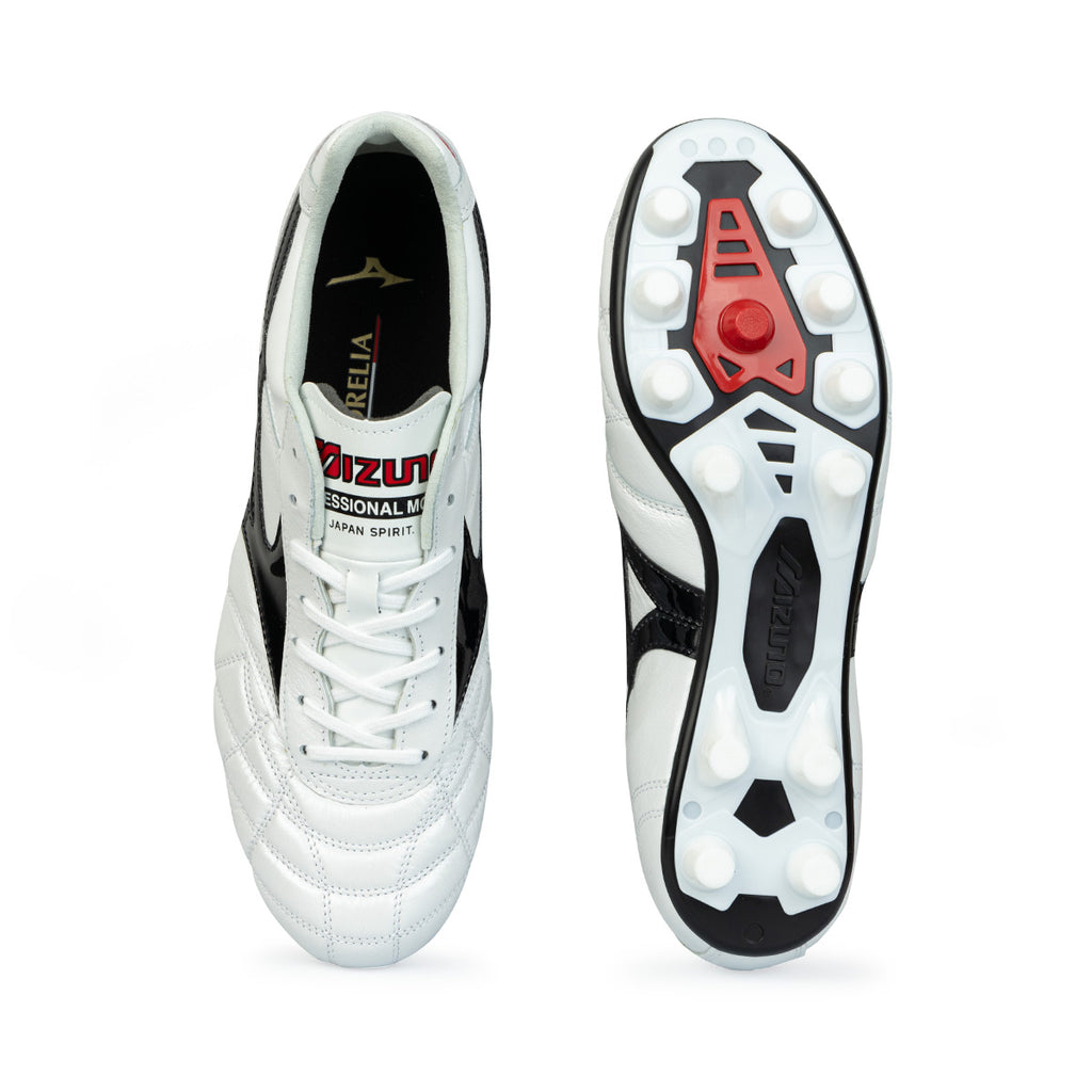 MIZUNO MORELIA II M8 JAPAN FG - WHITE/BLACK/CHINESE RED