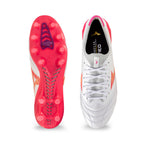 MIZUNO MORELIA NEO IV BETA ELITE FG - WHITE/PINK TETRA/FUCHSIA