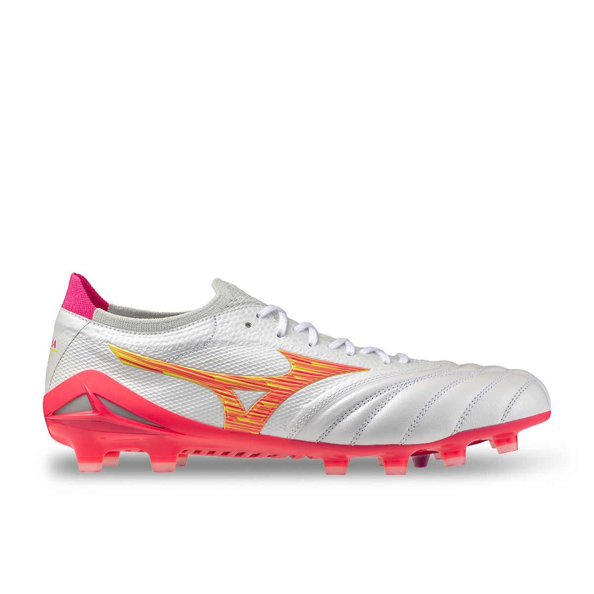 MIZUNO MORELIA NEO IV BETA JAPAN FG - WHITE/PINK TETRA/FUCHSIA