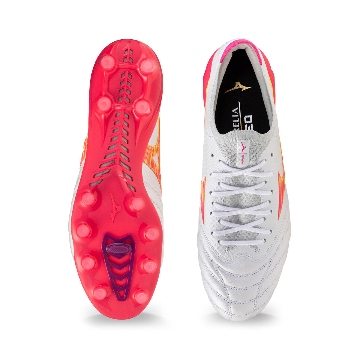 MIZUNO MORELIA NEO IV BETA JAPAN FG - WHITE/PINK TETRA/FUCHSIA