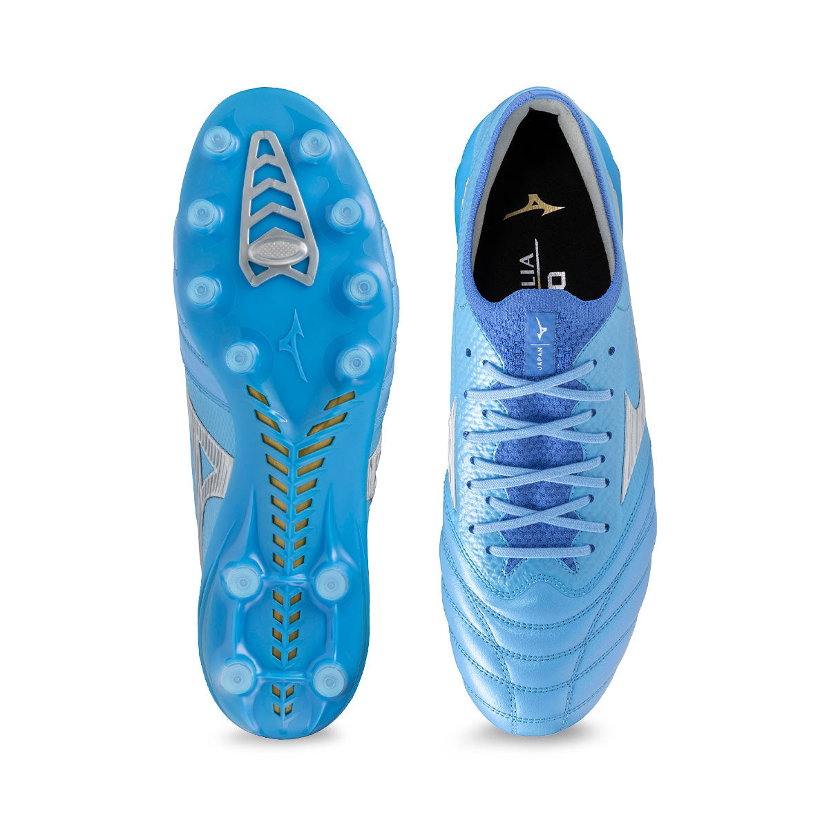 MIZUNO MORELIA NEO IV BETA JAPAN FG - CELESTE/WHITE/MP GOLD