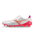 MIZUNO MORELIA NEO IV ELITE FG - WHITE/PINK TETRA/FUCHSIA PURPLE