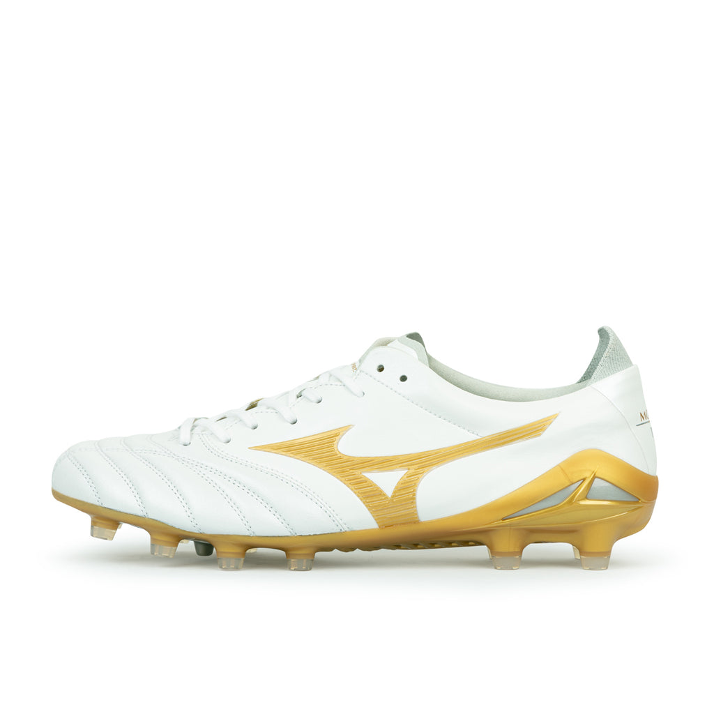 MIZUNO MORELIA NEO IV JAPAN FG - WHITE/MP GOLD/COOL GRAY 3C